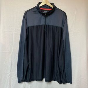 Calvin Klein Men's Gray Black Athletic Half Zip Shirt Size X-Large Workout